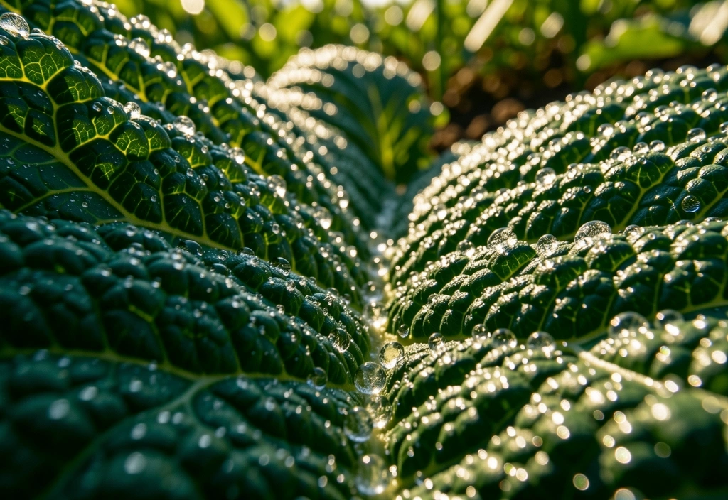 Klares Wasser auf Blatt